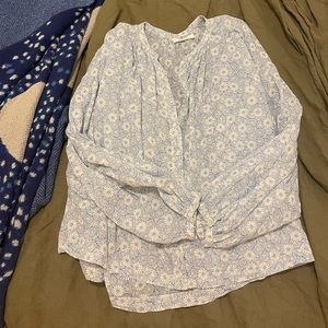 Jane Blouse - Blue Summer Daisy